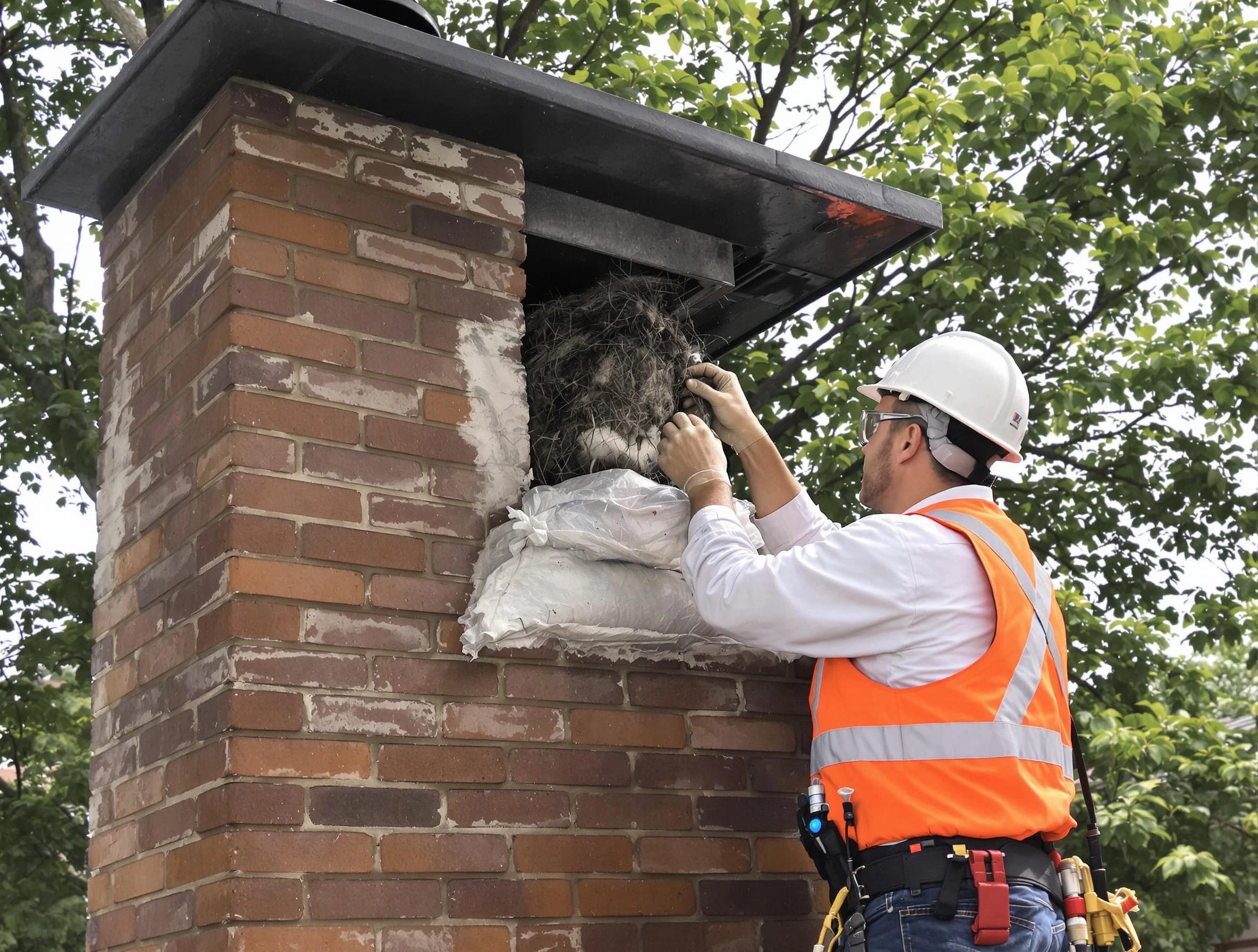 Humane removal of debris and animals by White Oak Chimney Sweep in White Oak, PA