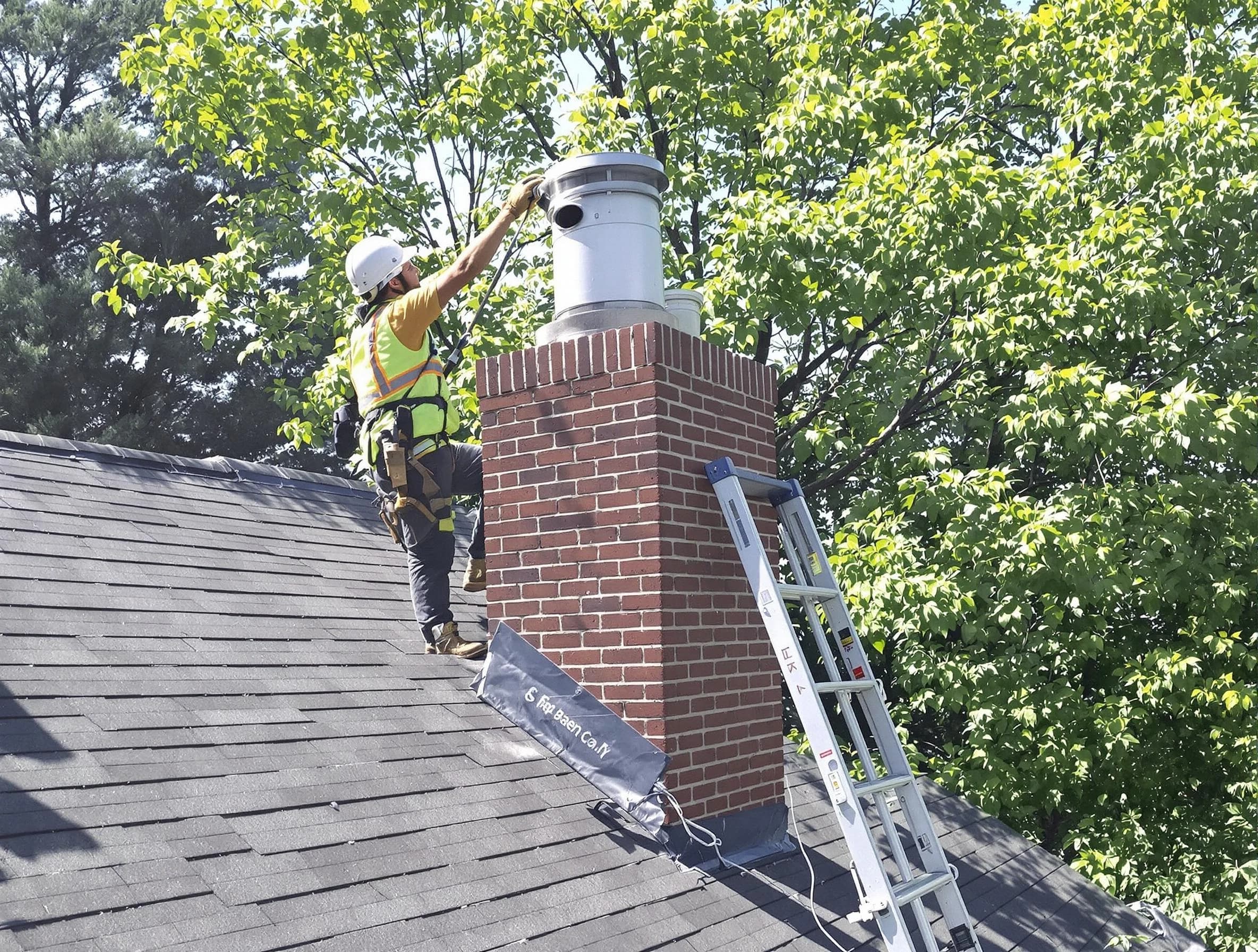 Chimney liner inspection by White Oak Chimney Sweep in White Oak, PA