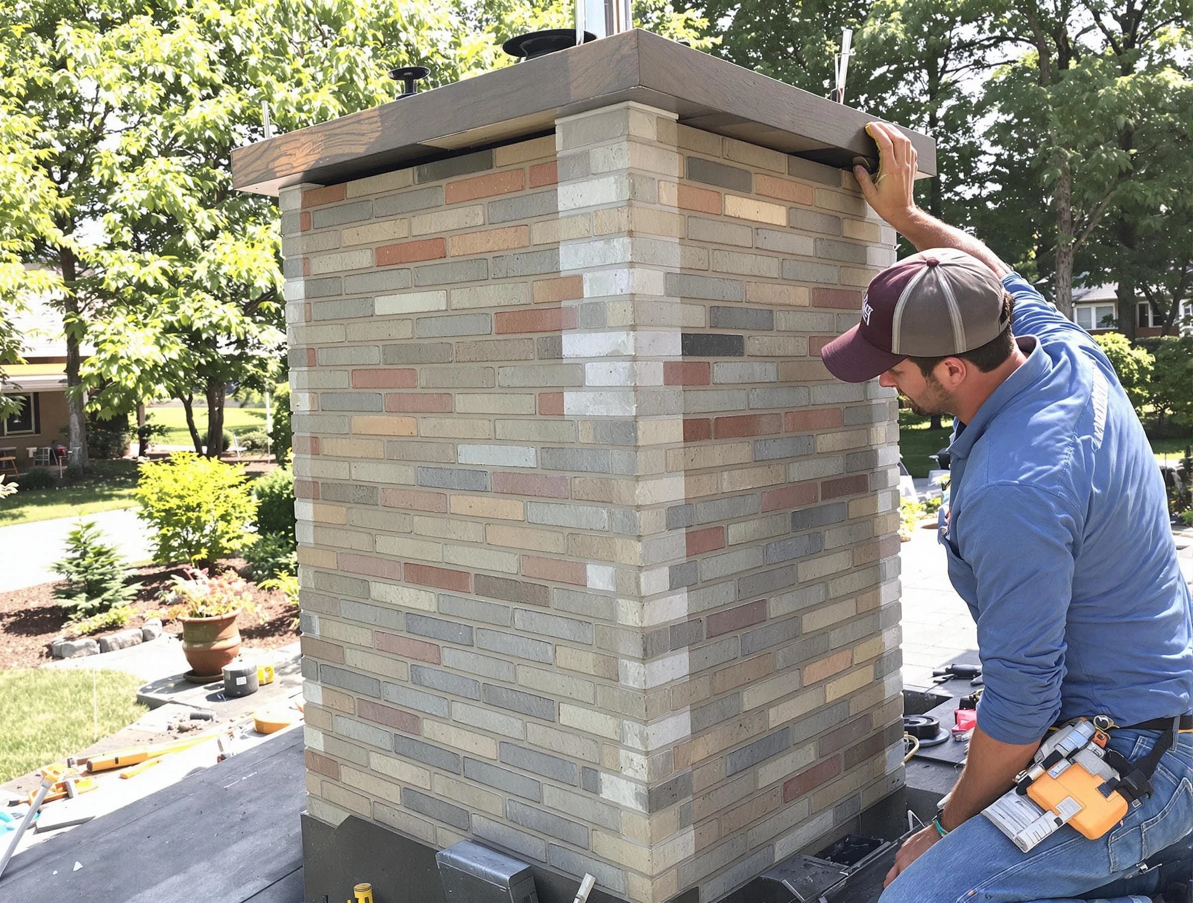 White Oak Chimney Sweep completing a modern chimney remodel in White Oak, PA