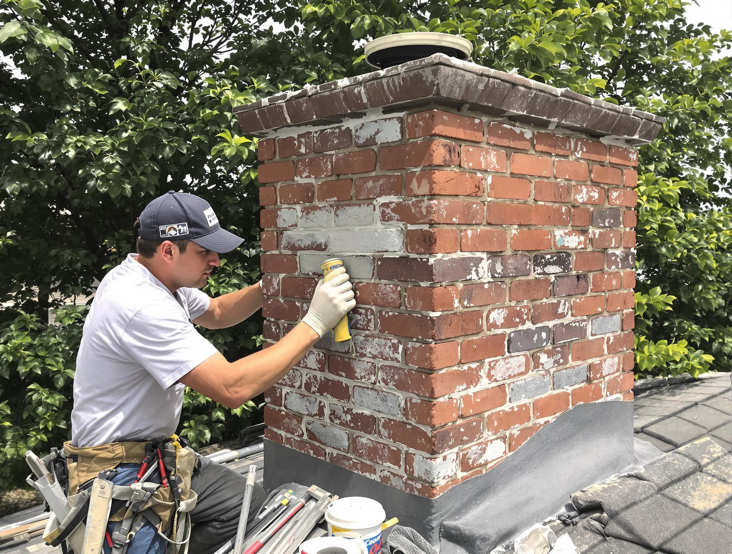 White Oak Chimney Sweep restoring an aging chimney in White Oak, PA
