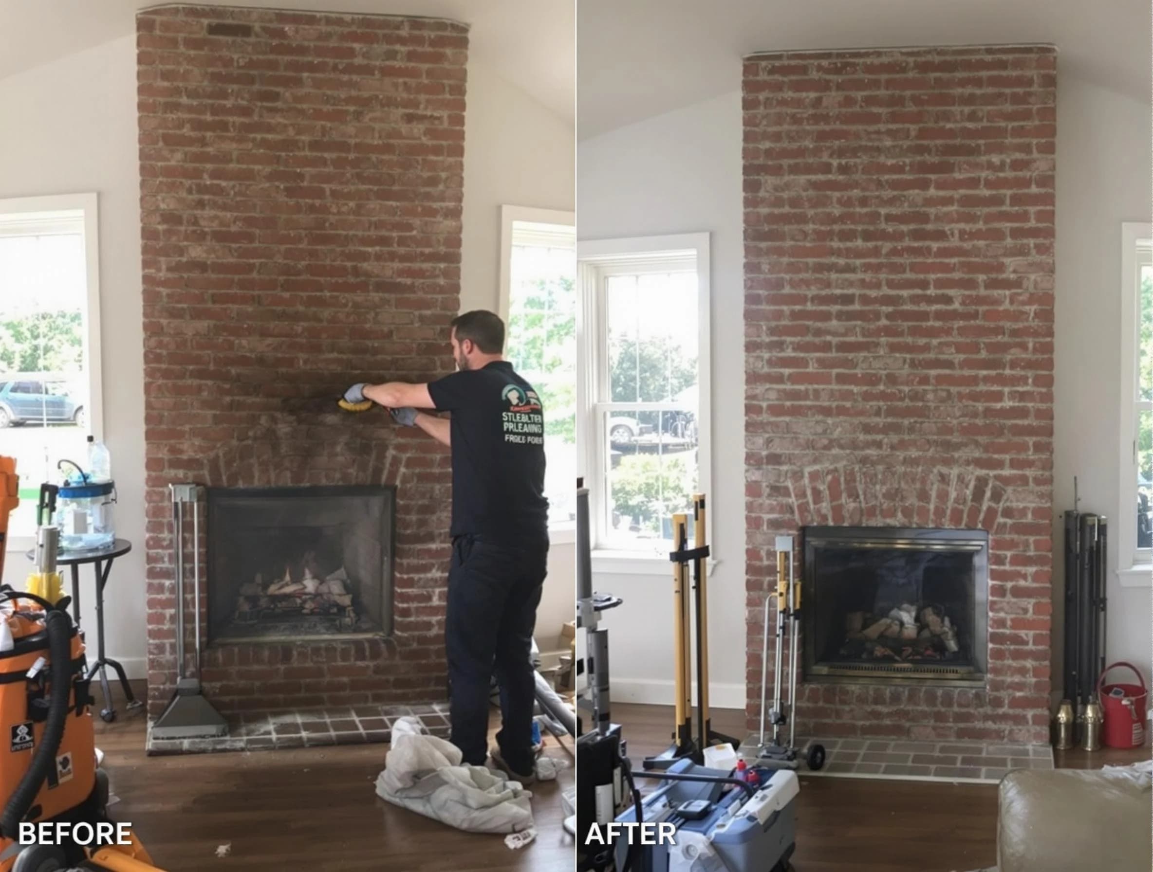 Finished chimney sweeping service by White Oak Chimney Sweep in White Oak, PA