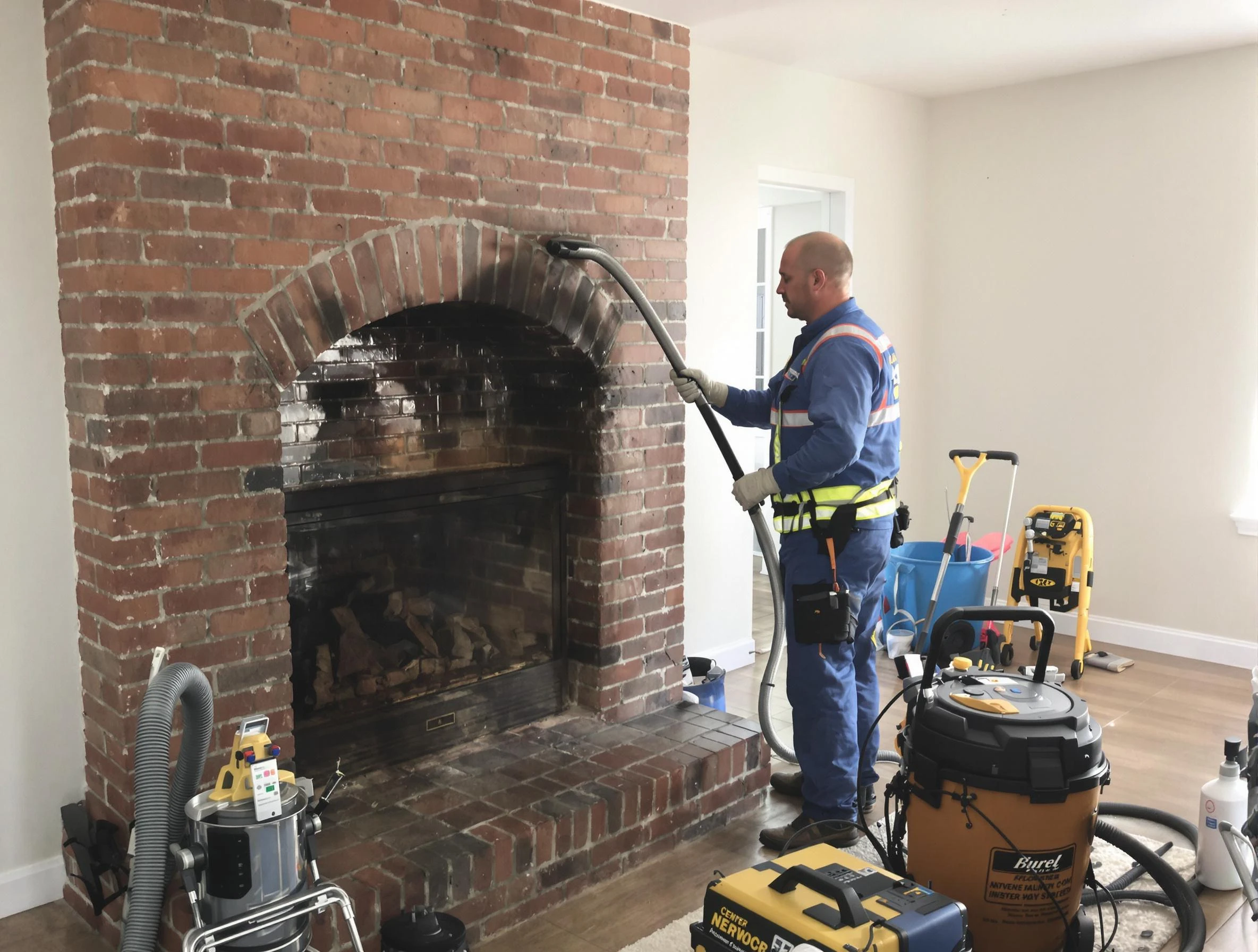 White Oak Chimney Sweep expert performing detailed chimney sweep in White Oak, PA