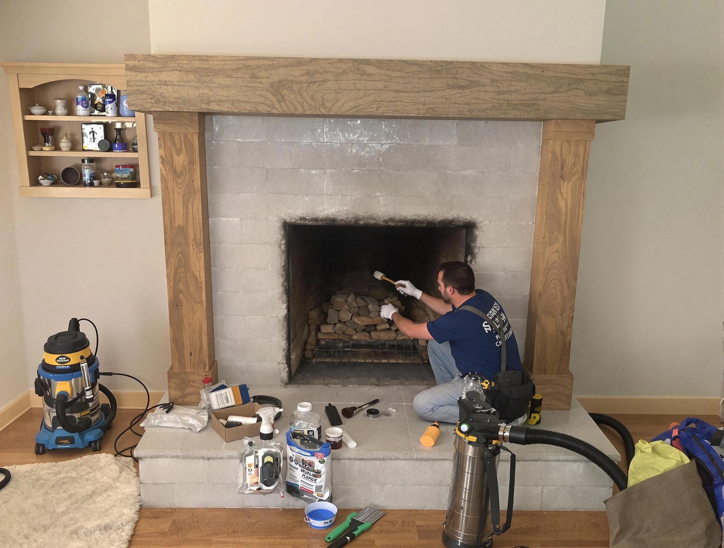 Detailed creosote removal process by White Oak Chimney Sweep in White Oak, PA